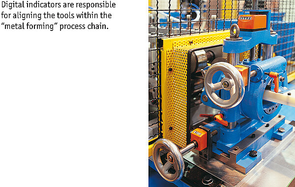 SIKO position indicators DA09S on metal processing machine