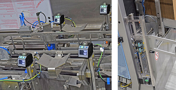 Máquina de embalaje Rovema con indicadores de posición SIKO