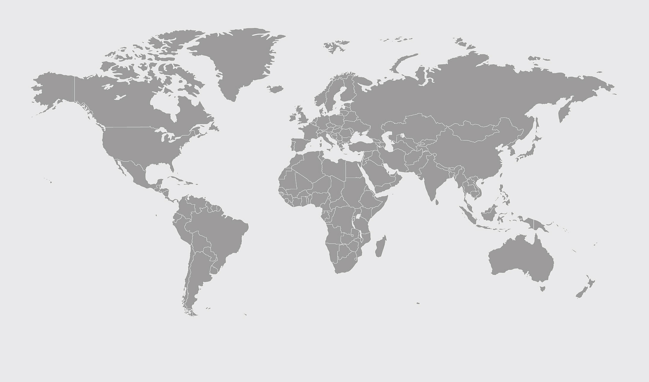 World map in grey