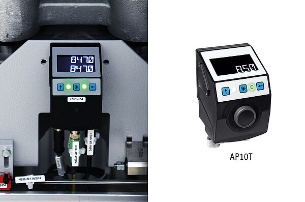 SIKO AP10T setpoint display with communication interface visualizes instructions for the operator during product change or format modifications