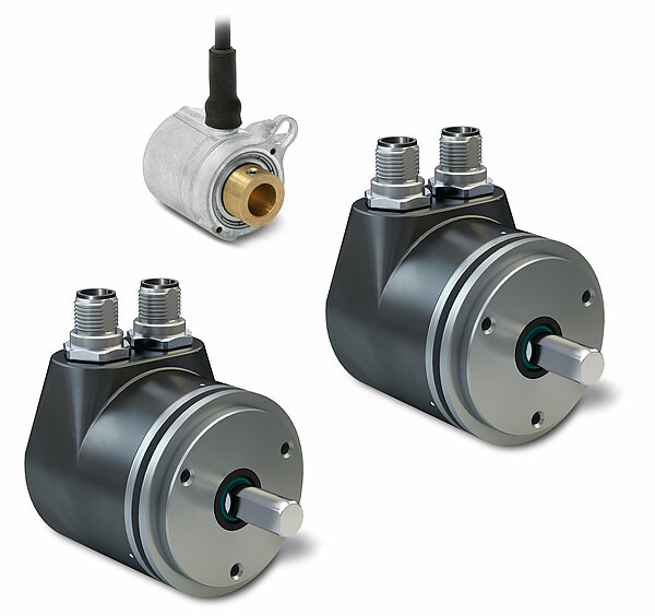 SIKO encoders AH25S, WV58MR, and WV5800M