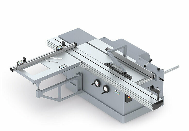Formatkreissäge mit Positioniertechnik von SIKO