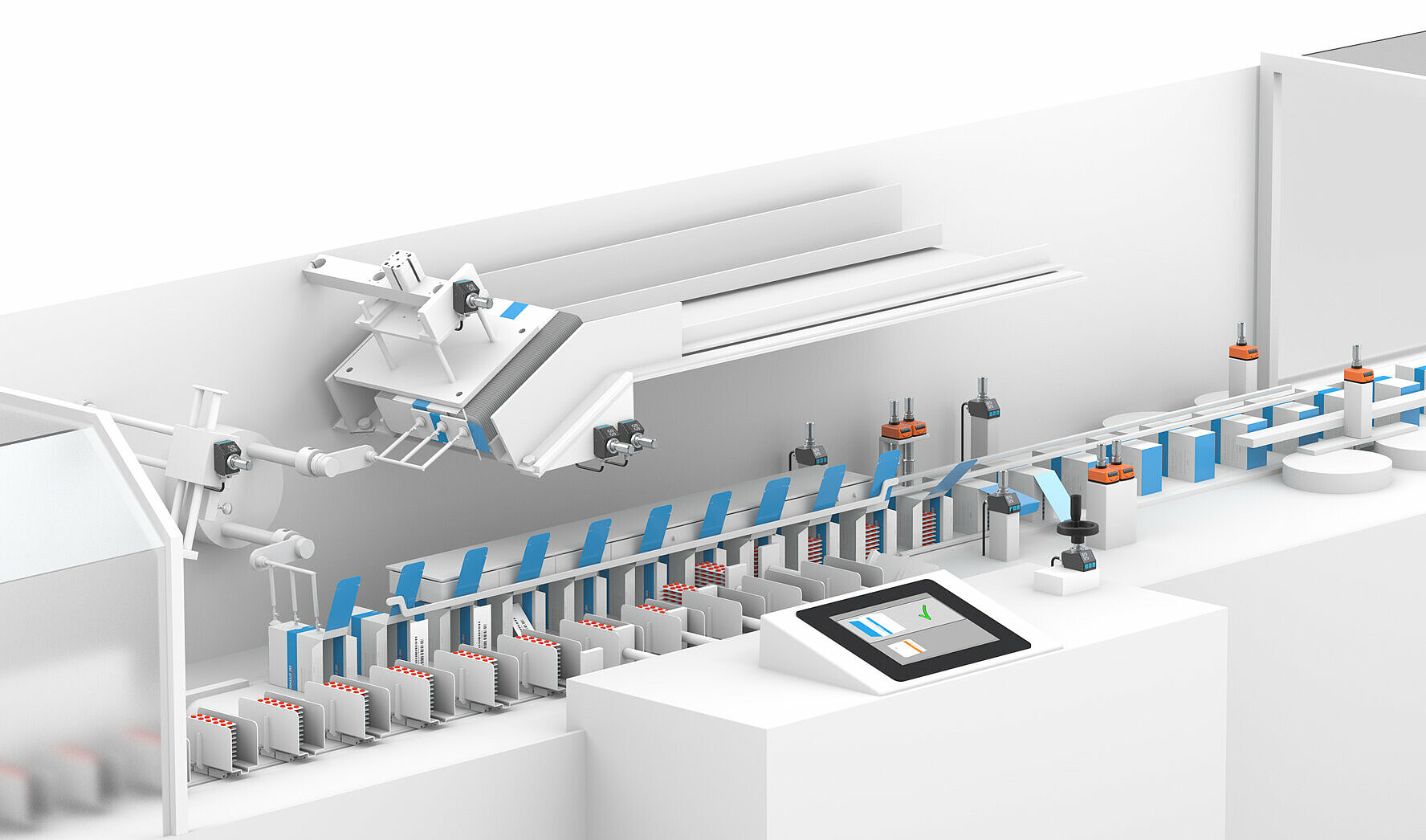 Systèmes de positionnement pour machines d'encartonnage sans icônes