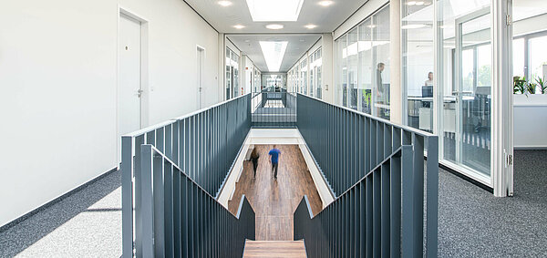 Staircase in the administrative building of SIKO in Bad Krozingen