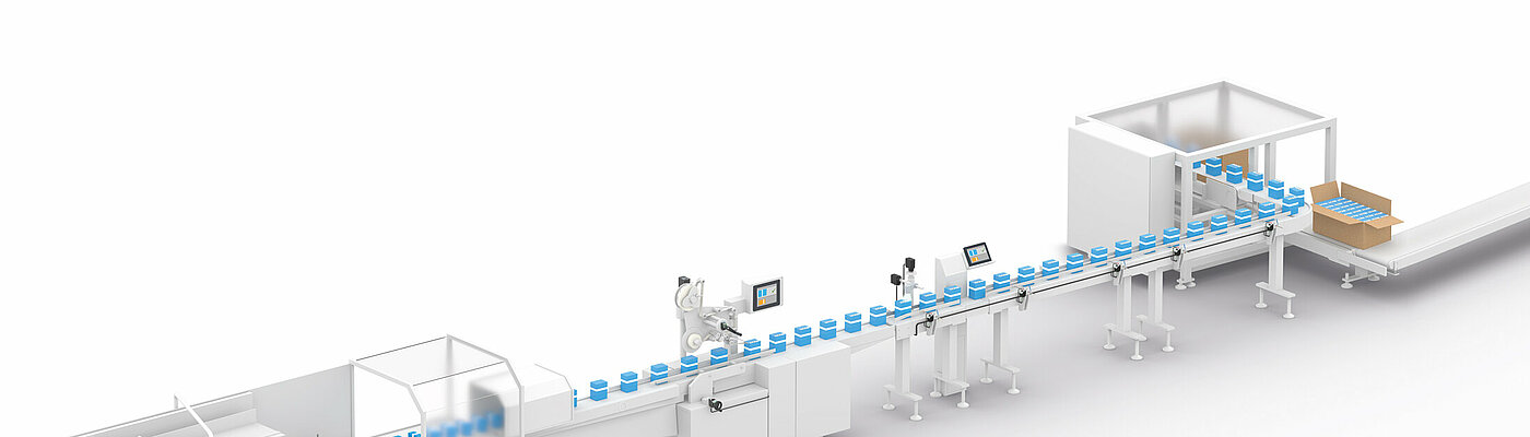 Packaging system with positioning systems