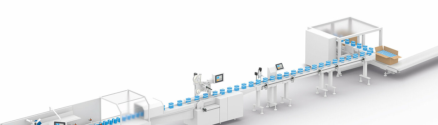 Packaging system with positioning systems