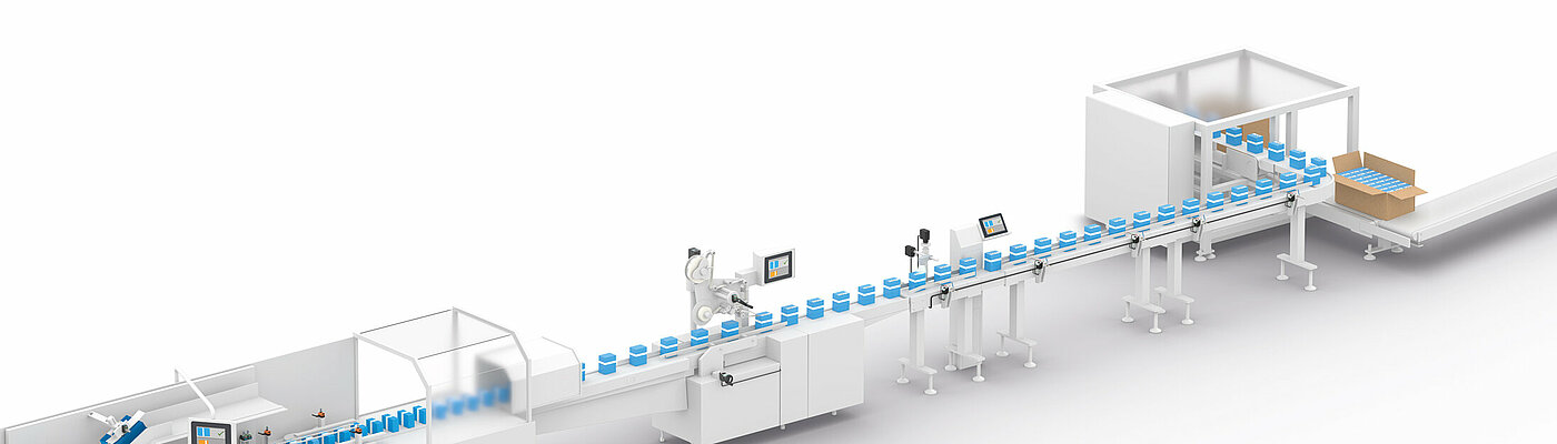 Packaging system with positioning systems