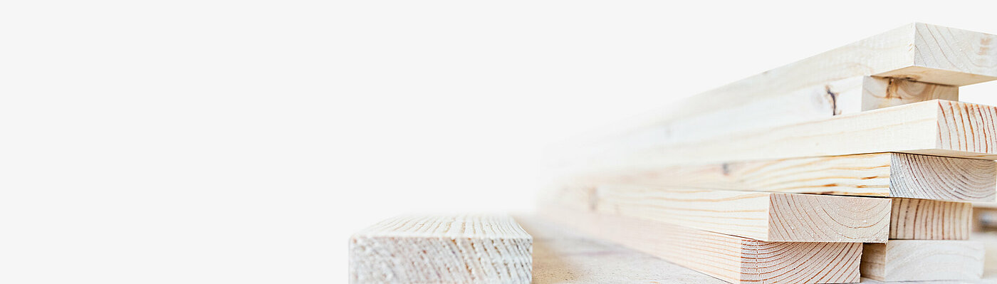 A stack of wooden planks