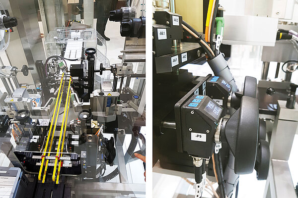 Indicadores de posición SIKO en máquina de embalaje