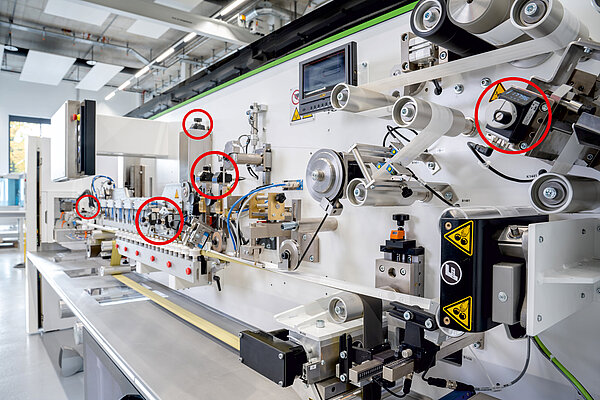 SIKO position indicators on a Packsys Global machine for tube production