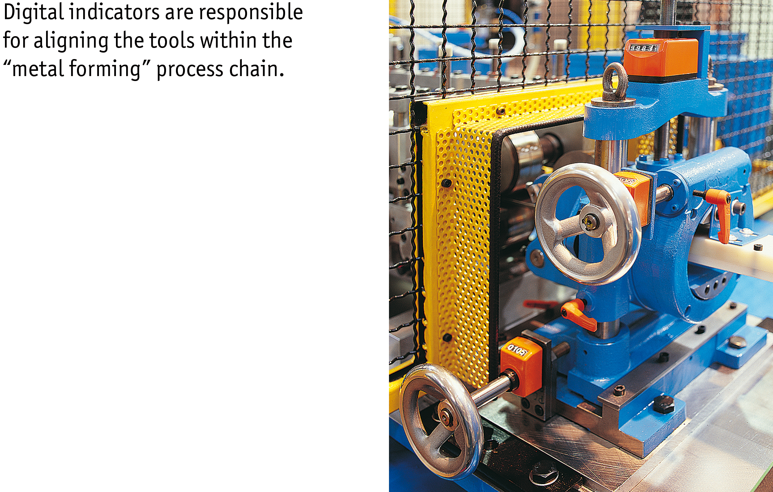 SIKO position indicators DA09S on metal processing machine SIKO position indicators DA09S on metal processing machine